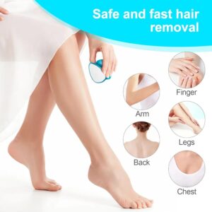 2 in 1 Double-Sided Nano Glass Callus Remover & Crystal Hair Eraser ? Safe & Quick Foot File, Dead Skin & Hard Callus Remover, Painless Epilator for Women, Portable Pedicure Tool (Random Color) - Image 3