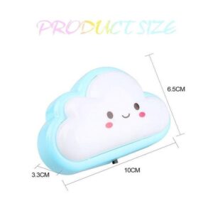 Smiley Cloud Plug-In LED Night Light ? Soft Warm Glow Baby Lamp, Kids Night Light for Bedroom & Nursery (Random Color) - Image 4