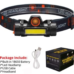 Rechargeable High Power LED Headlamp ? Waterproof Headlight with Adjustable Brightness, Magnetic Side & Ergonomic Strap for Camping, Hiking, Fishing & Outdoor Use - Image 3