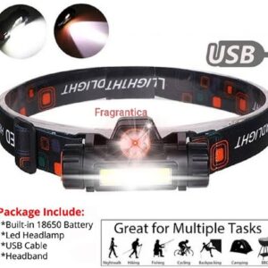 Rechargeable High Power LED Headlamp ? Waterproof Headlight with Adjustable Brightness, Magnetic Side & Ergonomic Strap for Camping, Hiking, Fishing & Outdoor Use - Image 1