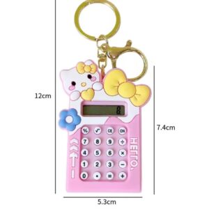 Mini Calculator Keychain ? Cute Pink Kawaii Cartoon Portable Calculator | School & Student Supplies, Stationery Gift (Random color) - Image 4