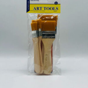 Pack of 4 Nylon Hair Wide and Thin Gesso Base Brushes ? Premium Paint Brushes Set for Artists - Image 3