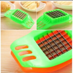 Multifunctional Potato Cutter and French Fry Maker ? Stainless Steel Vegetable and Fruit Slicer, Chopper, Dicer, Kitchen Tool for Cutting Fries, Chips, and Healthy Snacks ? Durable ABS Handle with 36-Blade Grid (Random Color) - Image 4