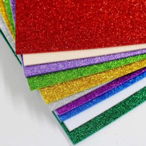 10PCS Glitter Foam Sheets ? Premium A4 EVA Craft Adhesive Glitter Paper for DIY, Scrapbooking & School Projects - Image 2