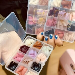 288 PCs Colorful Nails Box| ABS Plastic | Nail Shaper Set (Random Color) - Image 2