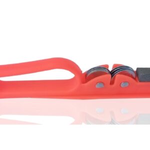 Professional Knife Sharpener with 8-Wheel Blades & Sanding Stone | Durable Plastic Grip, Coarse & Fine Sharpening Slots for Kitchen Knives | Compact & Reliable Knife Filer for Quick Sharpening & Polishing (Random Color) - Image 1