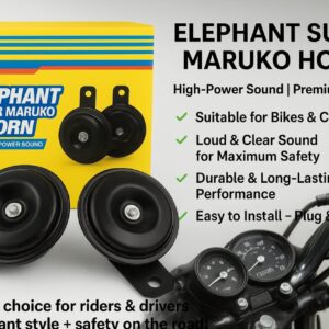 High Sound Elephant Horn for Cars & Bikes ? Super Loud 12V Universal Vehicle Horn | Durable, Long-Lasting, Clear & Powerful Sound for Maximum Road Safety | Easy Plug & Play Installation | Compatible with All Cars, Motorcycles & Scooters - Image 5