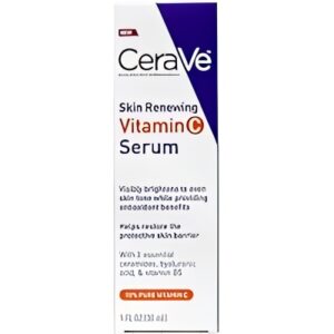 CeraVe Skin Renewing Vitamin C Serum ? 30ml | Brightening Face Serum with 10% Pure Vitamin C, Hyaluronic Acid & Vitamin B5 | Dermatologist Developed, Hydrating & Antioxidant Protection | Fades Dark Spots, Evens Skin Tone & Restores Skin Barrier - Image 1