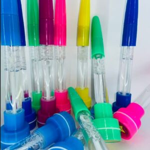 4-in-1 Pen with Stamp, Bubbles, Light, and Writing Function ? Fun Creative Multi-Use Pen for Kids, Arts, Crafts, and School Supplies ? Premium Quality, Imported, Available in 6 Colors with Bubble Container and Red Light (Random Color) - Image 2