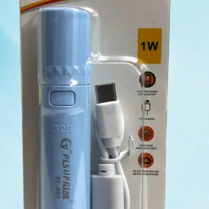 Pl 003 Long Range LED Rechargeable Torch Light ? 1000 Lumens, 3 Modes, 500m Beam Distance, 1400mAh Battery with USB Cable, Durable Outdoor Flashlight - Image 3