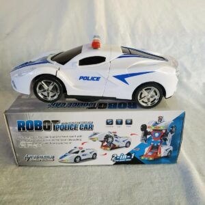 Robot Police Car Toy ? Transformer with Lights, Music, Automatic Rotation & Bump-and-Go Movement, Brain Development & Fun Play for Kids - Image 4