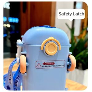 School Bus Design Kids Water Bottle With Strap? 500ml ABS Plastic Leak-Proof Bottle Small Square Drinking Cup ? Fun & Durable Water Bottle for Children (Random Color) - Image 5