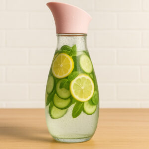 1400ml Hard Glass Water Jug with Lid ? Heat-Resistant Pitcher for Water, Juice, Iced Tea, Milk & Beverages - Image 2