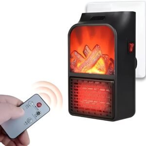 Flame Heater 1000W ? Portable Electric Plug-in Room Heater with Flame Effect & Remote Control - Image 3