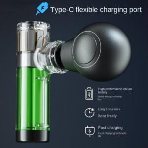 Rechargeable Facial Gun Massager ? Compact Skincare Device with Type-C Charging, ABS Plastic, Portable & Easy-to-Use for Relaxing Face Massage - Image 3