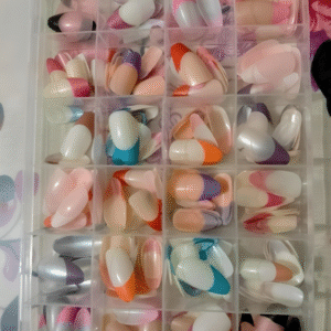 288 Pcs French Nails Set ? Multicolor ABS Plastic Nail Tips, Smooth & Even Coverage, Durable, Easy-to-Apply, Perfect for DIY & Professional Manicures - Image 1