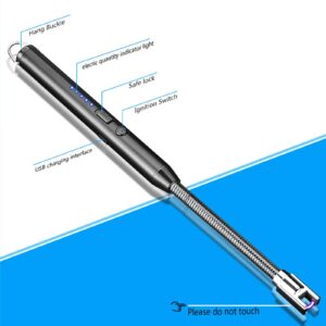 360? Outdoor Kitchen Lighter ? USB Rechargeable Portable Electronic Arc Lighter with Flexible Neck, Safety Lock, Windproof & Eco-Friendly Design for Candles & Gas Stoves - Image 4