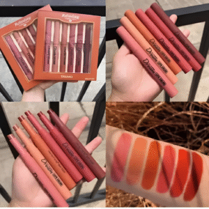 Hang Feng Dream Lipstick Pack ? Premium Lip Colors in Papaya, Orange, Pink, Rust, Pumpkin & Tangerine Shades for Long-Lasting Smooth Finish - Image 1