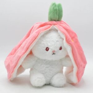 Rabbit New Creative Strawberry Rabbit Plush Soft Doll Hug Pillow | Best Quality Stuff Toy For Babies & Kids - Random Color - Image 3