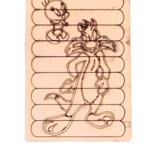 Cartoon Character Wood Puzzle | toys for kids - 10 PCs set (Random Cartoon character) - Image 1