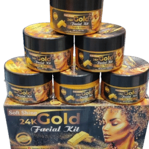 Soft Shine 24K Gold Facial Kit Whitening Facial Kit 6 steps Whitening And Glowing Facial Kit 300ml - Image 4