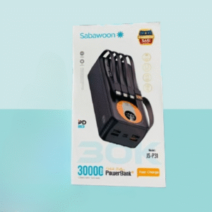 Sabawoon 30000mAh Power Bank ? Fast Charging, Built-in 4 Cables, Lithium Battery, Universal Mobile Compatibility - Image 3