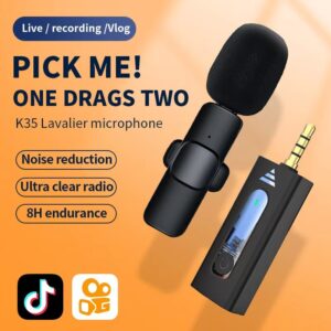 ULTIMATE K35 Professional Vlogging High Quality Collar Wireless Microphone - Image 3