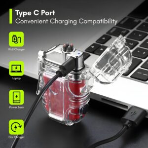 Transparent Bright COB LED Flashlight With Dual ARC Plasma Beam Electric Lighter - Image 4