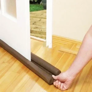 Two-Sided Door Draft Stopper (Pack of 4) Weather Stripping Window Breeze Blocker Adjustable Door Sweeps, Dark Brown (38 inches) - Image 3