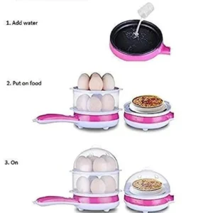 Double Layer Handle Egg Boiler Electric Automatic - Image 2