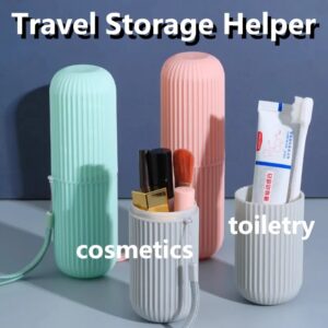 Portable Toothbrush Holder Toothpaste Storage Cup Household Travel Nordic Simple Bathroom Toothbrush Protect Wash?Tooth?Set?Box (random color) - Image 4