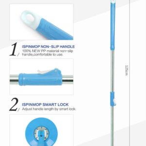 360 Degree Rotating Spin Mop - Original Replacement Parts for Home, Kitchen & Bathroom Cleaning spin mop  ( Random Color ) - Image 2