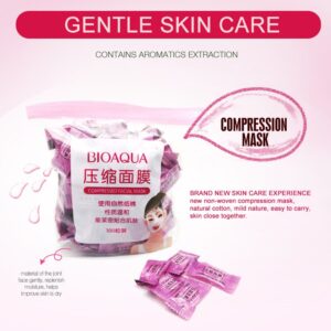 Pack of 50 BIOAQUA Compressed Facial Tablet Face Sheet | 50 Pcs Facial Tablets | Best Quality facial tablets - Image 1