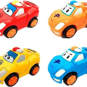 1 Pc - Pull Back Robot Car Toy - Push & Go Convert Robot Cars Toys For Kids Boys Girls Baby Babies Friction Powered Vehicle - Random Color - Image 4