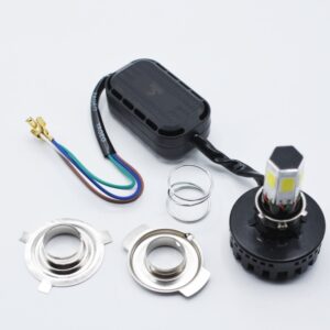 M6 LED Universal Headlight with Fan for All Bikes | universal fitting 3 function High/Low and flasher light - Image 2