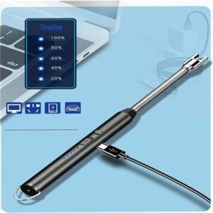 Arc Lighter With Usb Charging | Flameless Windproof | LED Battery Display | Safety Switch | Rotate 360 Degrees(random colors) - Image 2