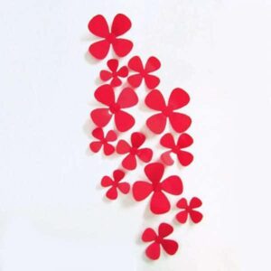 Flower wall stickers 12pc set PVC material - Image 2