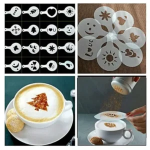 Pack Of 16 Silicone Coffee Art Stencil - Image 2