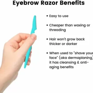Tinkle Eyebrow Razor 3 Pack, Eyebrow Face Hair Removal & Shaper (random color) - Image 4