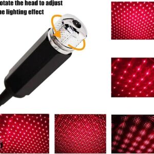LED Galaxy Star Light  ? USB Powered Rotating Starry Sky Laser Night Light For Bedroom Car Roof And Ceiling Decoration ? Red Color - Image 5