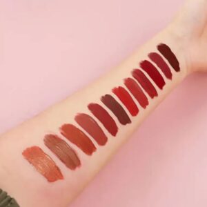 Pack of 12 WaterProof Matte Nude Redish Shades Lipgloss - Image 3