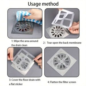 10 Pcs Multifunctional Net Sticker Drainer Net For Bathroom - Kitchen Etc - Image 4