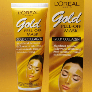 L?Or?al Paris Gold Peel-Off Mask ? Gold Collagen Blackhead Remover, Whitening & Anti-Wrinkle Firming Face Mask (100ml) - Image 2