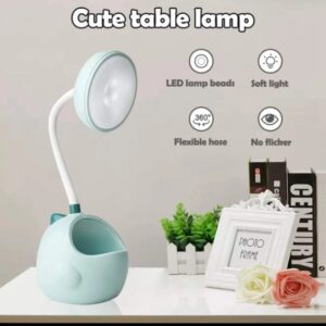 LED Table Lamp USB Rechargeable Flexible Desk Lamp With Pen Holder Cute Dormitory Eyes Protection Reading Light Bedside Lamp (Random Color) - Image 3