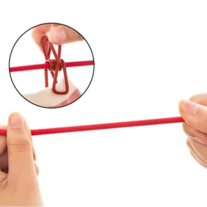 Portable Clothesline Clip - Elastic, Windproof Eco-Friendly Cloth Hanging Rope for Travel Home Use | After stretching it become - Image 5