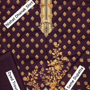 Nishat Dhanak 3 Piece 2024 Woman Unstitched Suit - Image 1