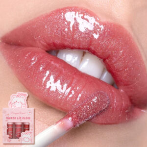 3 PC Mirror Lip Gloss Tinted Lip Balm Lip Oil Hydrating Non-Sticky Lip Glow Oil Lip Plumper Mirror Gloss Lip Stain (Random Shades) - Image 2