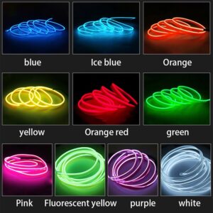 Car Dashboard Neon Light Strip ? 3 Meter Flexible EL Wire with Easy Installation, Random Color - Image 3