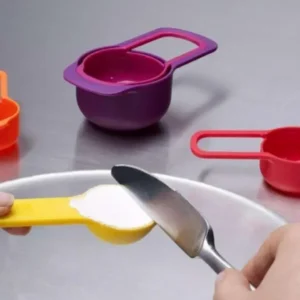 Measuring Cup And Spoon Set - 6Pcs (random colors) - Image 1