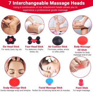 Blue idea Rechargeable Cordless Massager with different heads | Deep Massager for Muscles Neck Cordless Electric Body Massager - Image 3